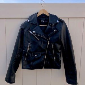 ZARA XS Faux Leather Jacket